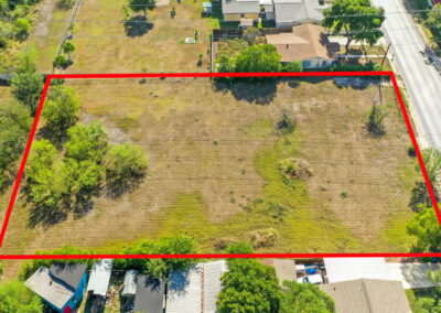 Front view of Fortuna lot for sale in San Antonio.