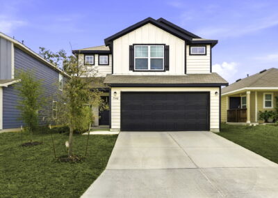 Front exterior of 7342 Storms End in Winding Brook subdivision, Far West San Antonio TX
