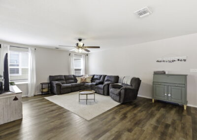 living room bright with open layout at 7342 Storms End in far west San Antonio